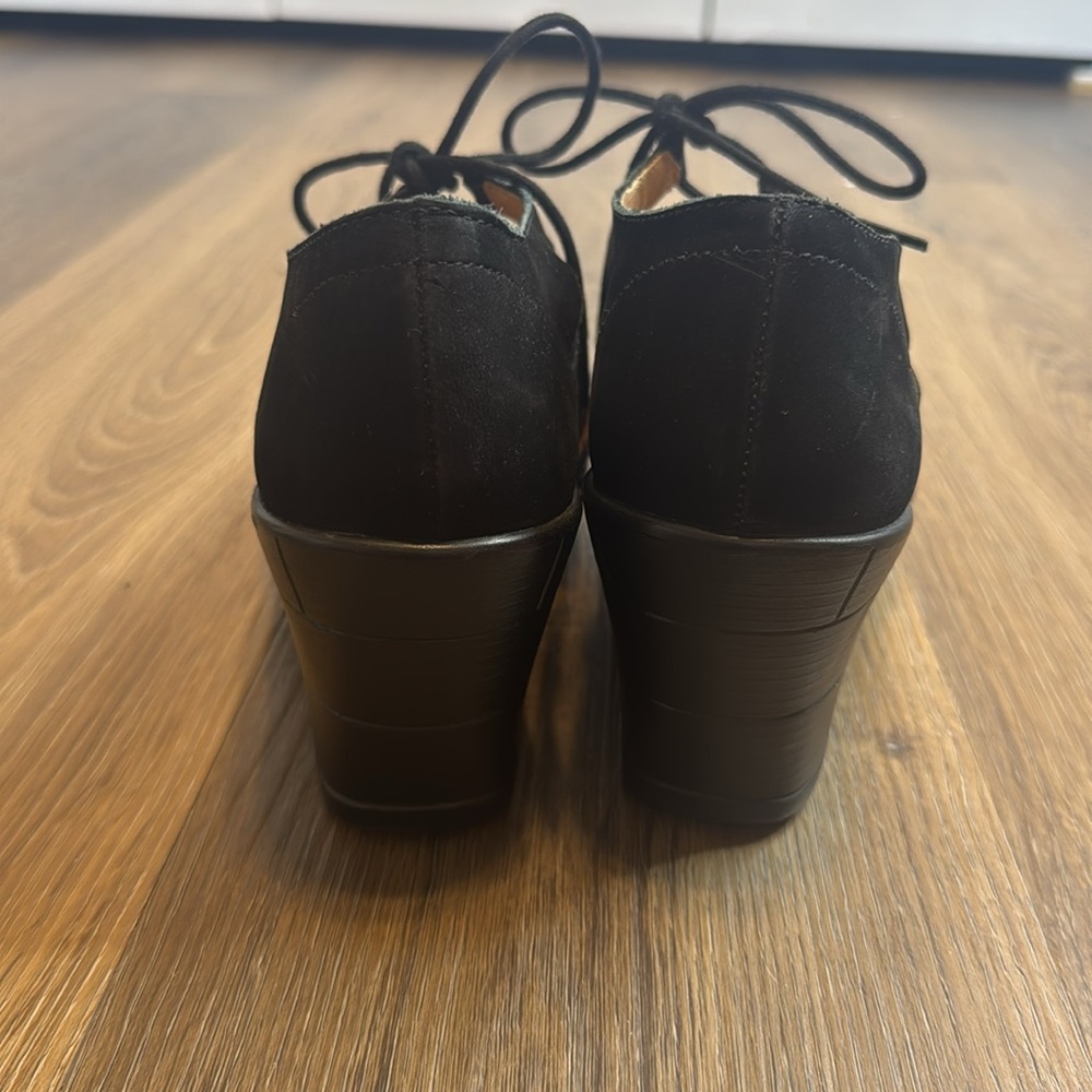 Abeo Women's Bio Kamela AK150 Black Suede Leather Comfort Wedge Heels Size 9.5 N - Picture 6 of 10
